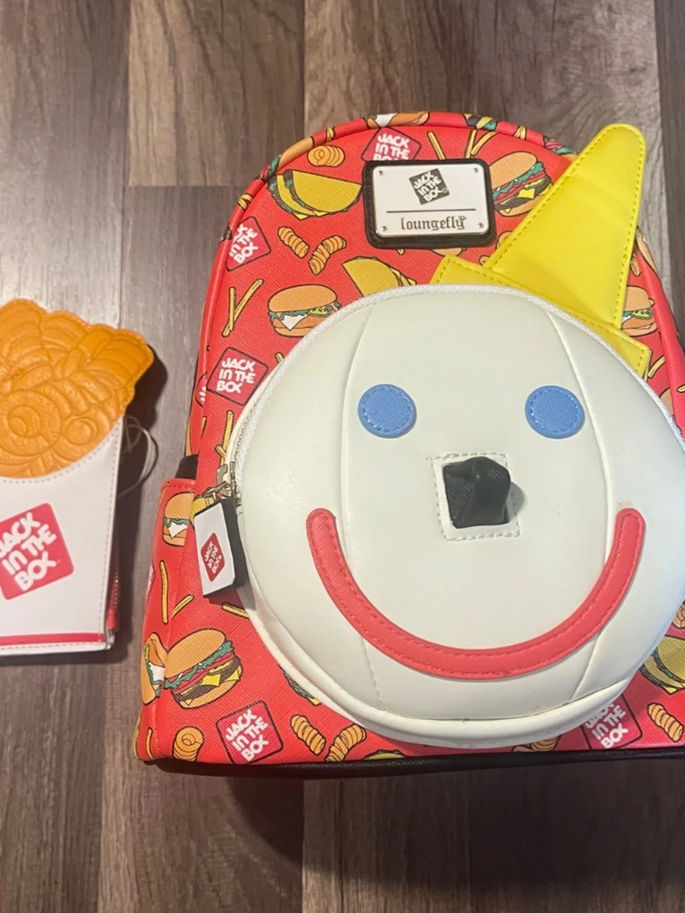 Jack in the Box mini backpack and Curly fry Wallet Loungefly